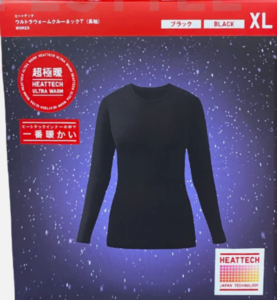 חולצה טרמית לנשים יוניקלו יפן UNIQLO HEATTECH Ultra Warm Crew Neck שרוול ארוך