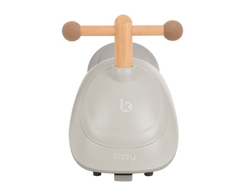 בימבה Sizzy בצבע בז' במבט חזיתי ישר, מציגה את הכידון מעץ ואת החלק הקדמי של גוף הבימבה.