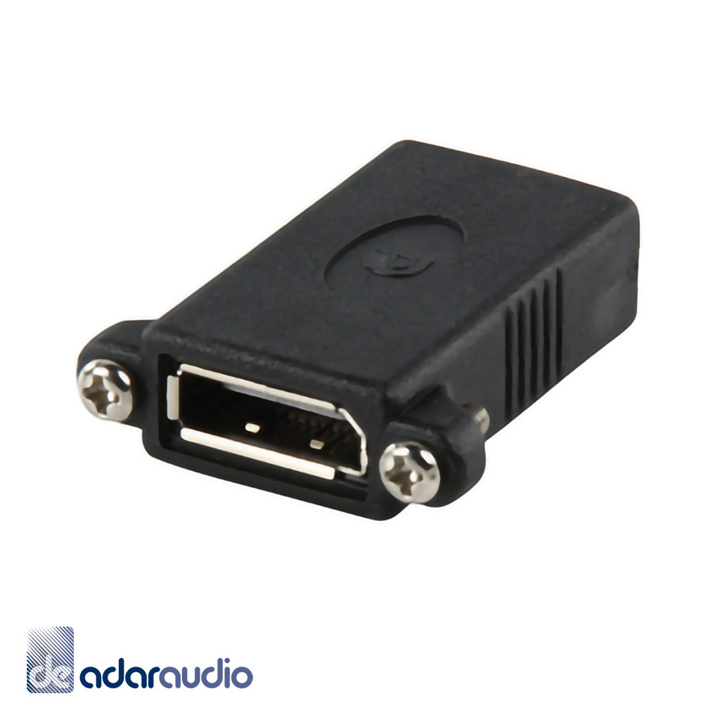 מתאם DISPLAYPORT נקבה - נקבה לפאנל (עם "אוזניים" לפנל)