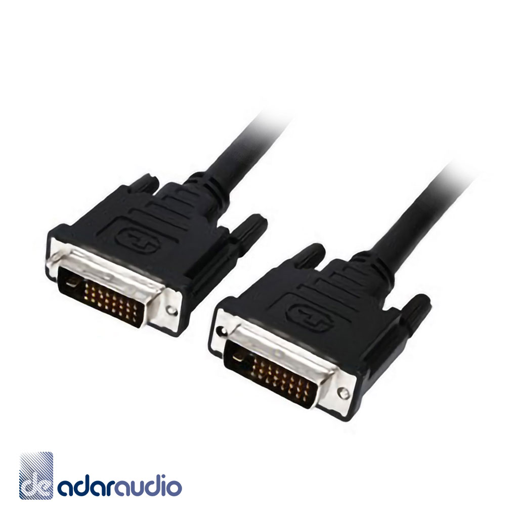 כבל DVI 24+1 איכותי, זכר-זכר, סיכוך כפול + פריטים, 3 מטר
