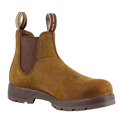 מגף צ'לסי לעבודה Steel Blue Fitzroy 110050 – צבע חום וינטג'