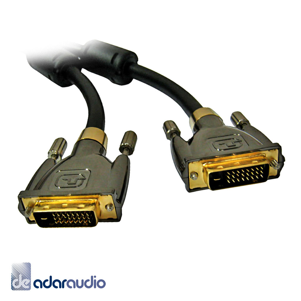 כבל DVI מקצועי (24+1) עם סיכוך כפול + פריטים 24AWG באורך 1.8 מטר