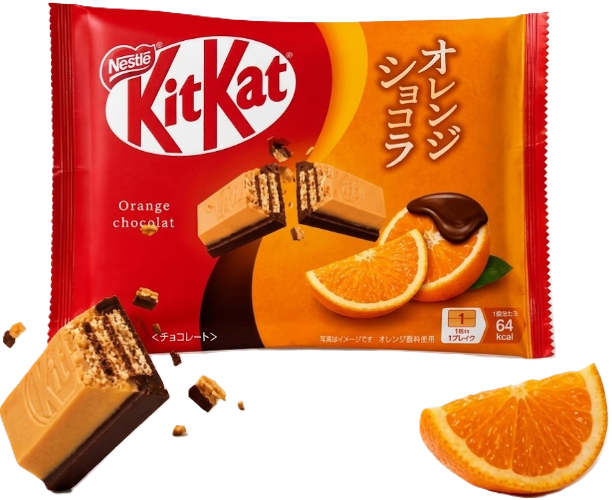 KitKat-מיני וופל פריכים בציפוי בטעם שוקולד ובטעם תפוז  104.4 גרם