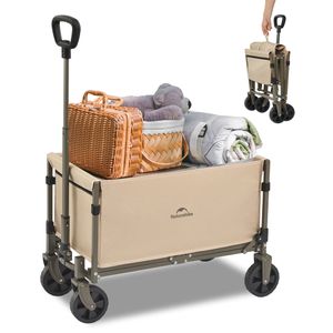 עגלת קמפינג מתקפלת קלה נייצ'רהייק NATUREHIKE Lightweight Folding Camping Wagon Upgraded