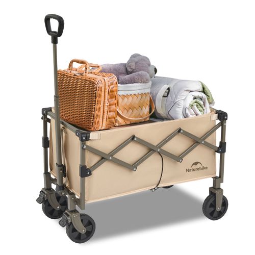 עגלת קמפינג מתקפלת קלה נייצ'רהייק NATUREHIKE Lightweight Folding Camping Wagon Upgraded – גרסת 70 ליטר