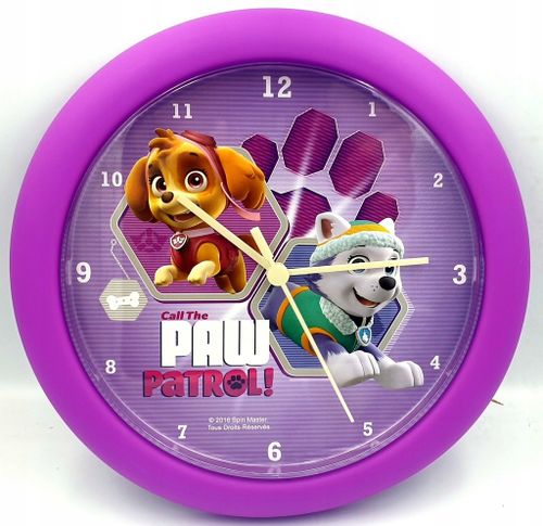 שעון קיר לילדים מפרץ ההרפתקאות - PAW PATROL