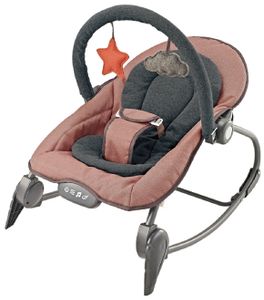 טרמפולינה ונדנדה לתינוק Portable Rocker עם מנגינות, רטט הרגעה וקשת צעצועים מלידה ועד 18 ק"ג - חמרה