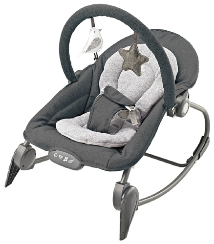 טרמפולינה ונדנדה לתינוק Portable Rocker עם מנגינות, רטט הרגעה וקשת צעצועים מלידה ועד 18 ק
