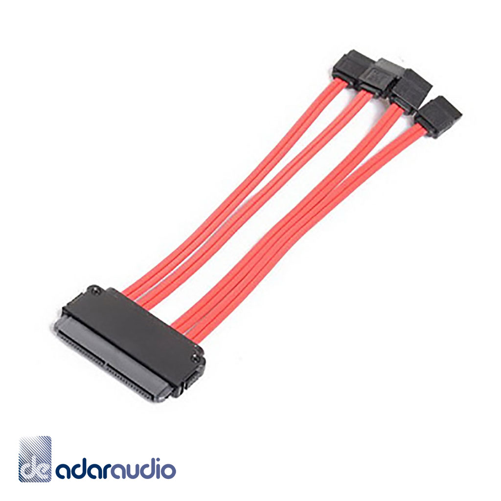 כבל SAS 32P (SFF-8484) - 4xSATA 7P + 1x8P POWER 1M
