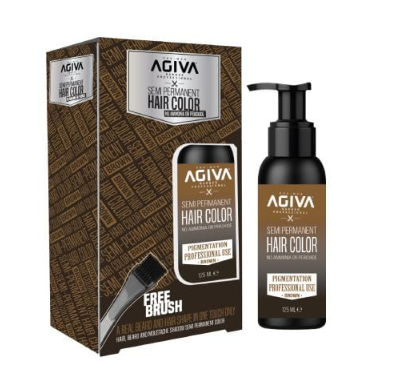 צבע לשיער חצי קבוע חום Agiva Semi Permanent Hair Color Brown אגיבה