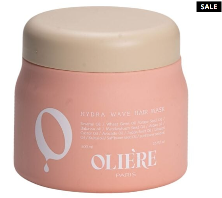 מסכה לשיער גלי עד מתולתל 500ML אולייר פריז OLIERE