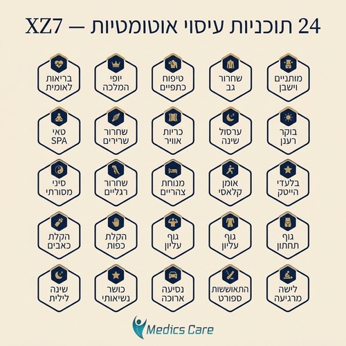 כורסת עיסוי יוקרתית צבע אפור-קרם Medics Care XZ7