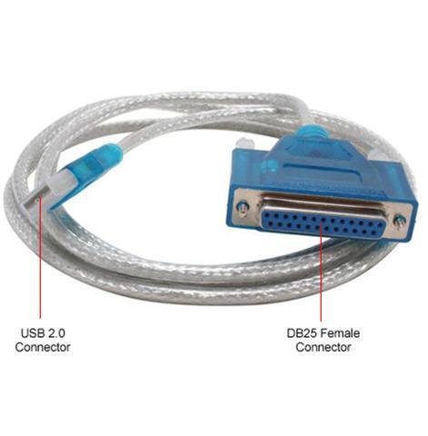 כבל מתאםUSB to DB25 FeMale Activ