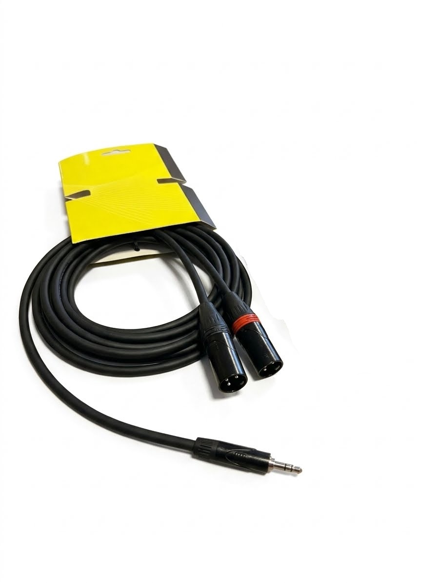 כבל 1.2מ מיק מ 2 XLR ל PL3.5 סטריאו NIXON CBA6207-012A