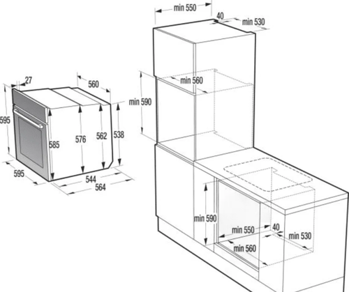 ‏⁧תנור בנוי פירוליטי ⁦Gorenje⁩ גורניה ⁦BPS6747A09DBG⁩⁩‏