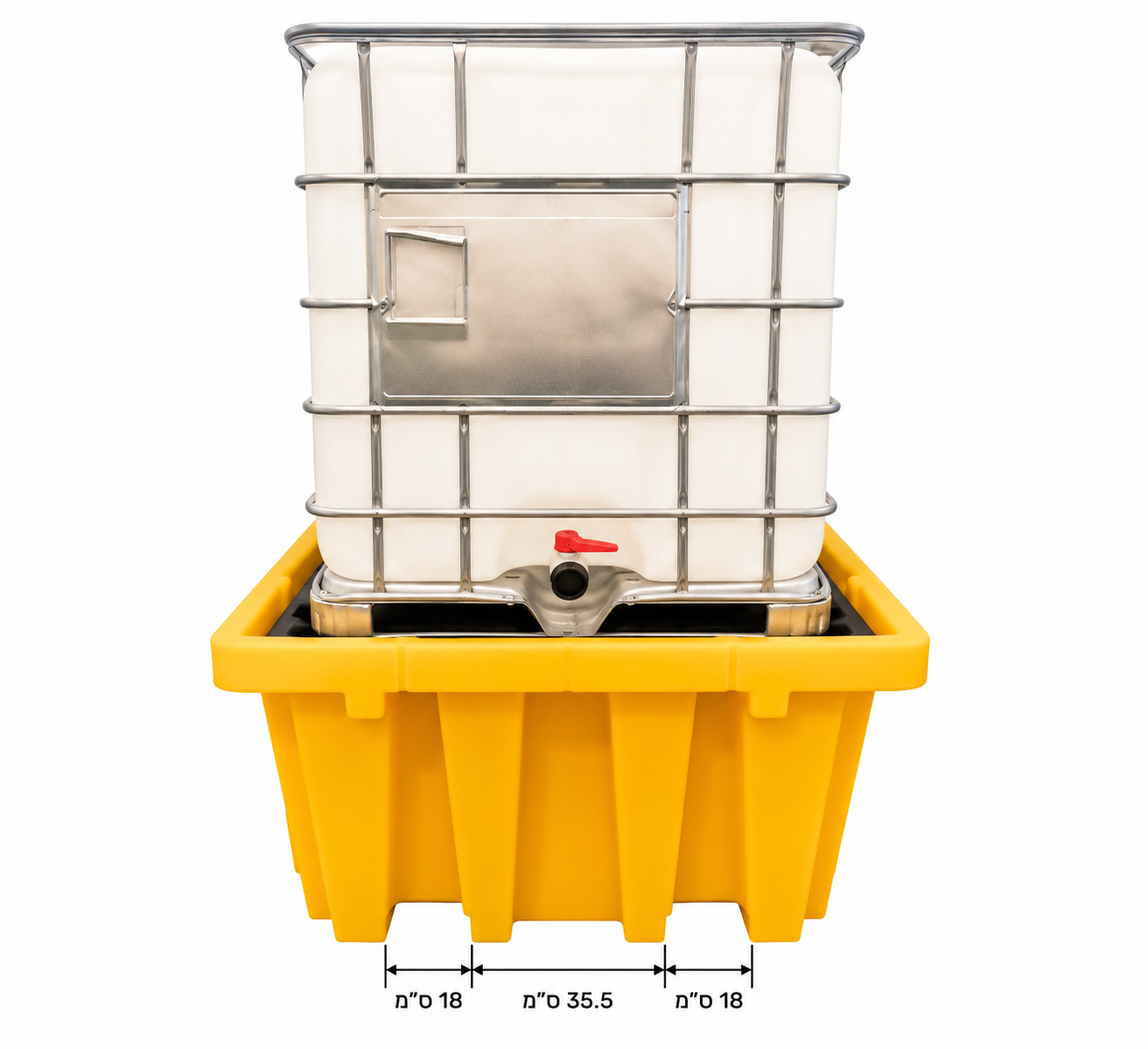 מאצרה למיכל 1000 ליטר - קוביית IBC מידות : 135*135*h90