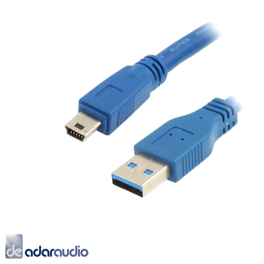 כבל USB-A 3.0 זכר ל- Mini USB (10pin) באורך 1.8 מטר