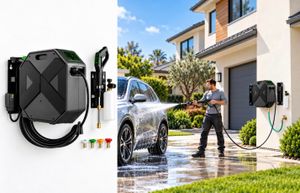 מכונת שטיפה בלחץ 215 בר הספק 2600W  חכמה שליטת WIFI + גלגלת קיר 30 מטר KR-215-BAR-PATENT KRAUSS 