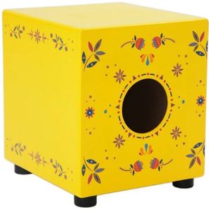 תוף קחון Cajon Drum גדול מעץ לילדים ולנוער - כלי הקשה איכותי כולל חוברת שירים