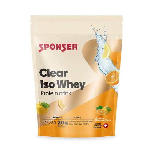 אבקת חלבון קליר איזו וואי – ספונסר (Sponser Clear Iso Whey) בטעם תפוז-יוזו | 450 גרם