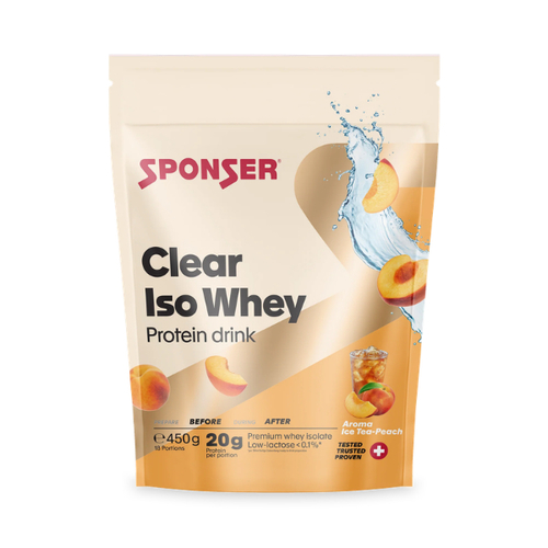אבקת חלבון קליר איזו וואי – ספונסר (Sponser Clear Iso Whey) בטעם תה קר אפרסק | 450 גרם