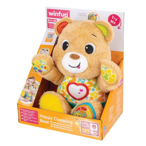 דובון אינטראקטיבי רך מוחא כפיים WinFun