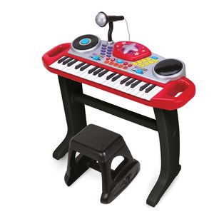 אורגן עם מיקרופון וכיסא צבעוני WinFun