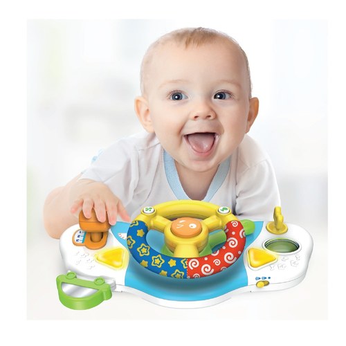 הנהג הצעיר 2 ב-1 - הגה לעגלה דובר עברית WinFun
