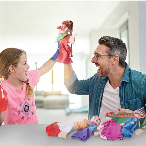 תיאטרון בובות עם סטנד + 6 דמויות IAM