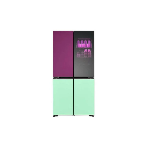 ‏⁧מקרר 4 דלתות 617 ליטר נטו ⁦LG R-4D760MDUP⁩ - זכוכית מחליפה צבעים⁩‏