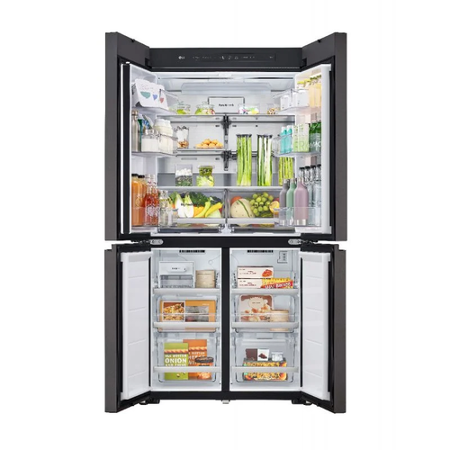 ‏⁧מקרר 4 דלתות 617 ליטר נטו ⁦LG R-4D760MDUP⁩ - זכוכית מחליפה צבעים⁩‏