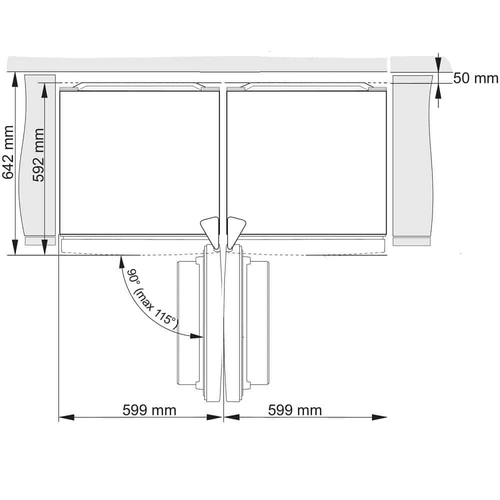 ‏⁧מקרר 4 דלתות 706 ליטר ⁦Gorenje⁩ גורנייה ⁦HYNRK6202AXL4⁩⁩‏