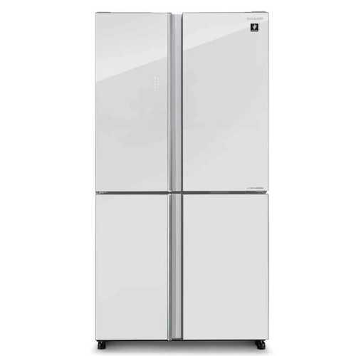 ‏⁧מקרר 4 דלתות ⁦Sharp⁩ שארפ ⁦SJ8590WH⁩ זכוכית לבנה⁩‏