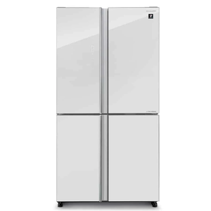 ‏⁧מקרר 4 דלתות ⁦Sharp⁩ שארפ ⁦SJ8590WH⁩ זכוכית לבנה⁩‏