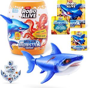 Robo Alive: כריש מפלצת המעמקים רובו אלייב שוחה במים עם סליים