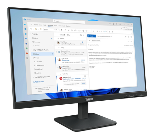 מסך מחשב Lenovo ThinkVision S24-4e בגודל 23.8 אינץ׳ IPS FHD
