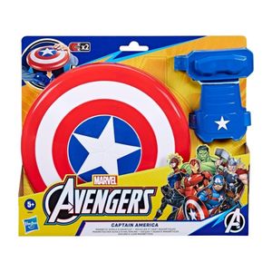 קפטן אמריקה - מגן וכפפה מגנטית - Avengers Captain America Magnetic Shield & Gauntlet