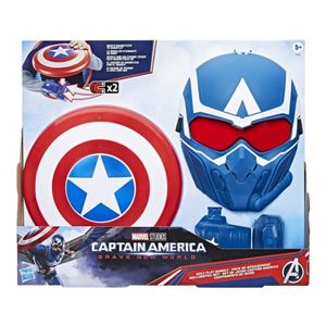 קפטן אמריקה - ערכת תחפושת מסכה, מגן וכפפה - Captain America Brave New World Role Play Set