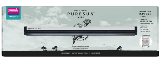 קיט PURESUN יו וי לציפורים 55 ס"מ 2.4% - 14 וואט