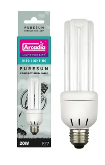 נורת PURESUN יו וי קומפקטית לציפורים 2.4% 20 וואט