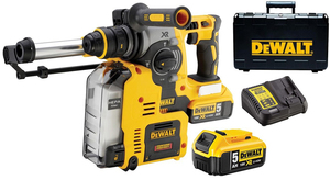 פטישון/ שואב נטען DEWALT 18V BL 5.0AH