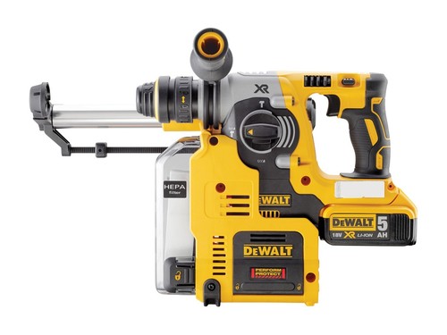 פטישון/ שואב נטען DEWALT 18V BL 5.0AH
