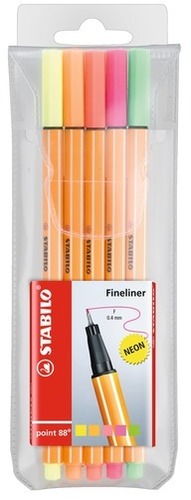 סט עט STABILO פוינט 88 זוהר 1/5