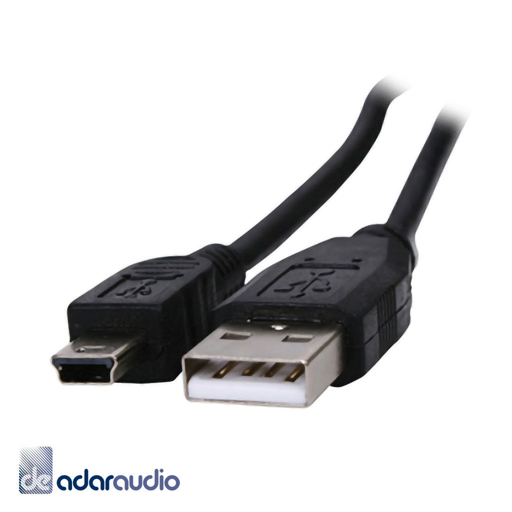 כבל USB 2.0 לחיבור מיני USB B טרפז (5 פינים), באורך 1 מטר
