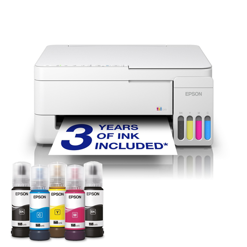מדפסת בקבוקים Epson EcoTank L3356 משולבת ללא פקס (צבע לבן)