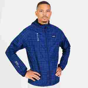 מעיל ריצה Checker pace jacket Blue checker