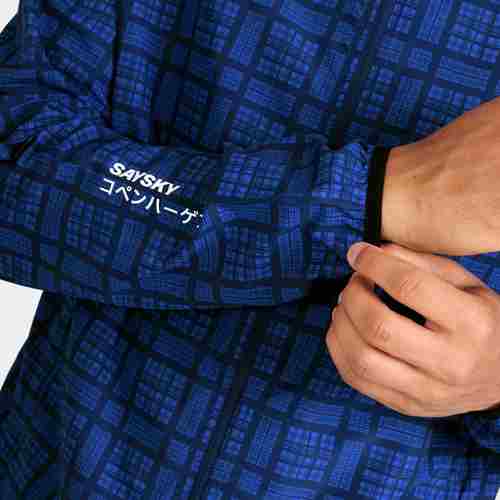 מעיל ריצה Checker pace jacket Blue checker