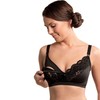 חזיית הנקה מסדרת התחרה - Lace Drop Cup Nursing Bra - מידה VII שחור