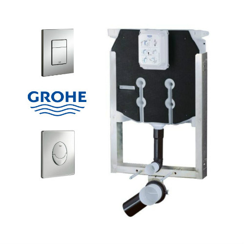 ניאגרה סמויה דקה GROHE | קיר בלוקים | כולל לחצן |