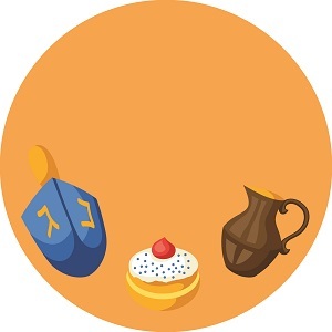 מדבקות עגולות גדולות למיתוג אישי לחנוכה 12 יח